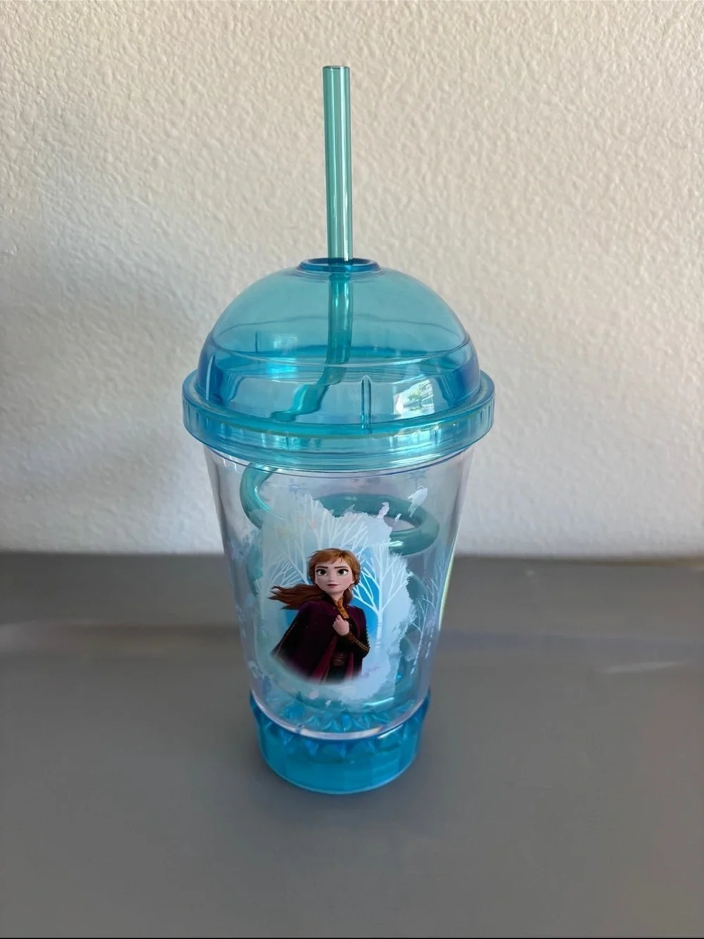 Disney FROZEN Flashing Dometop Travel Cup NEW Light Up Elsa Anna Tumbler